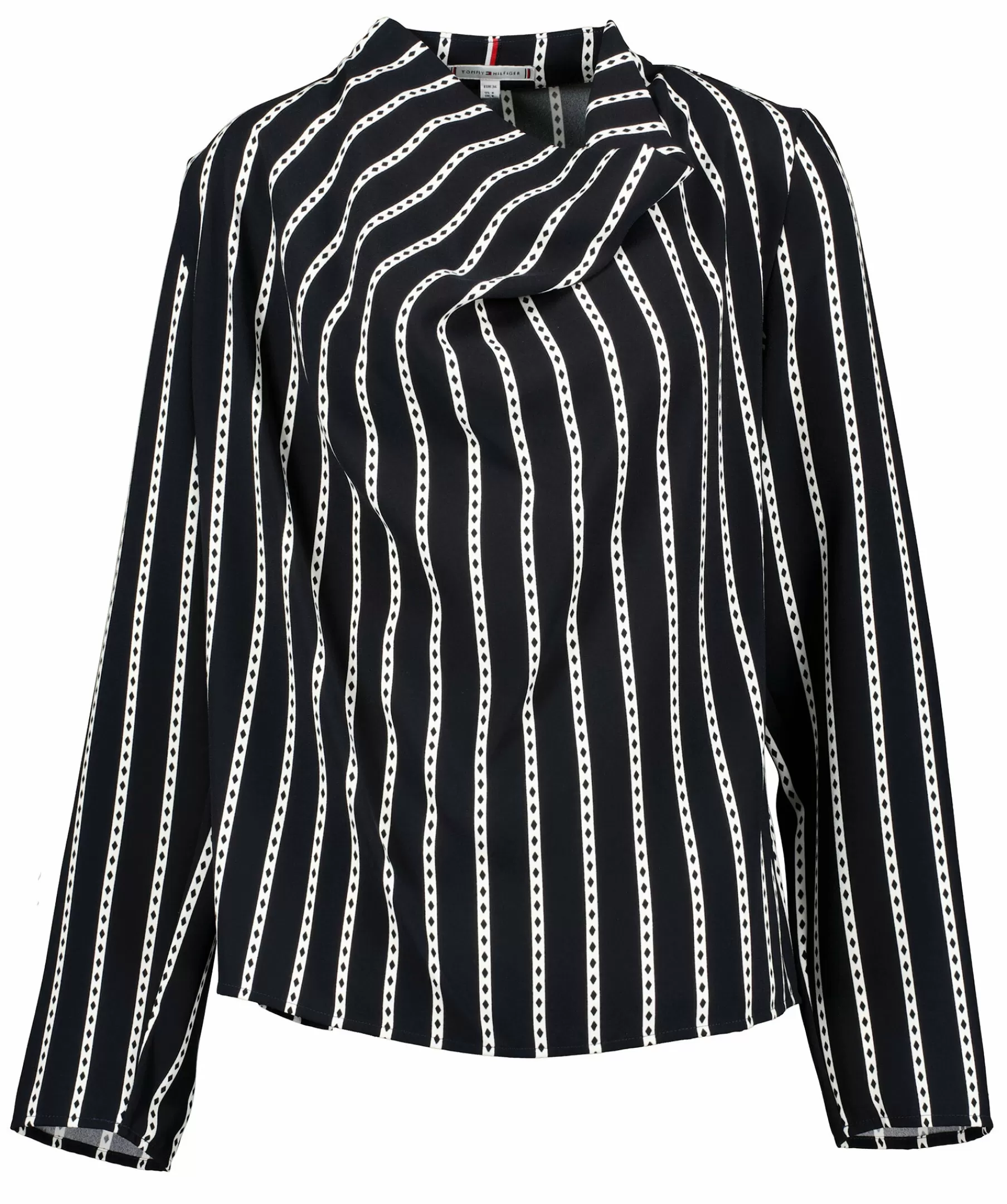 Tommy Hilfiger Blusar^Argyle Stripe Cowl Blouse