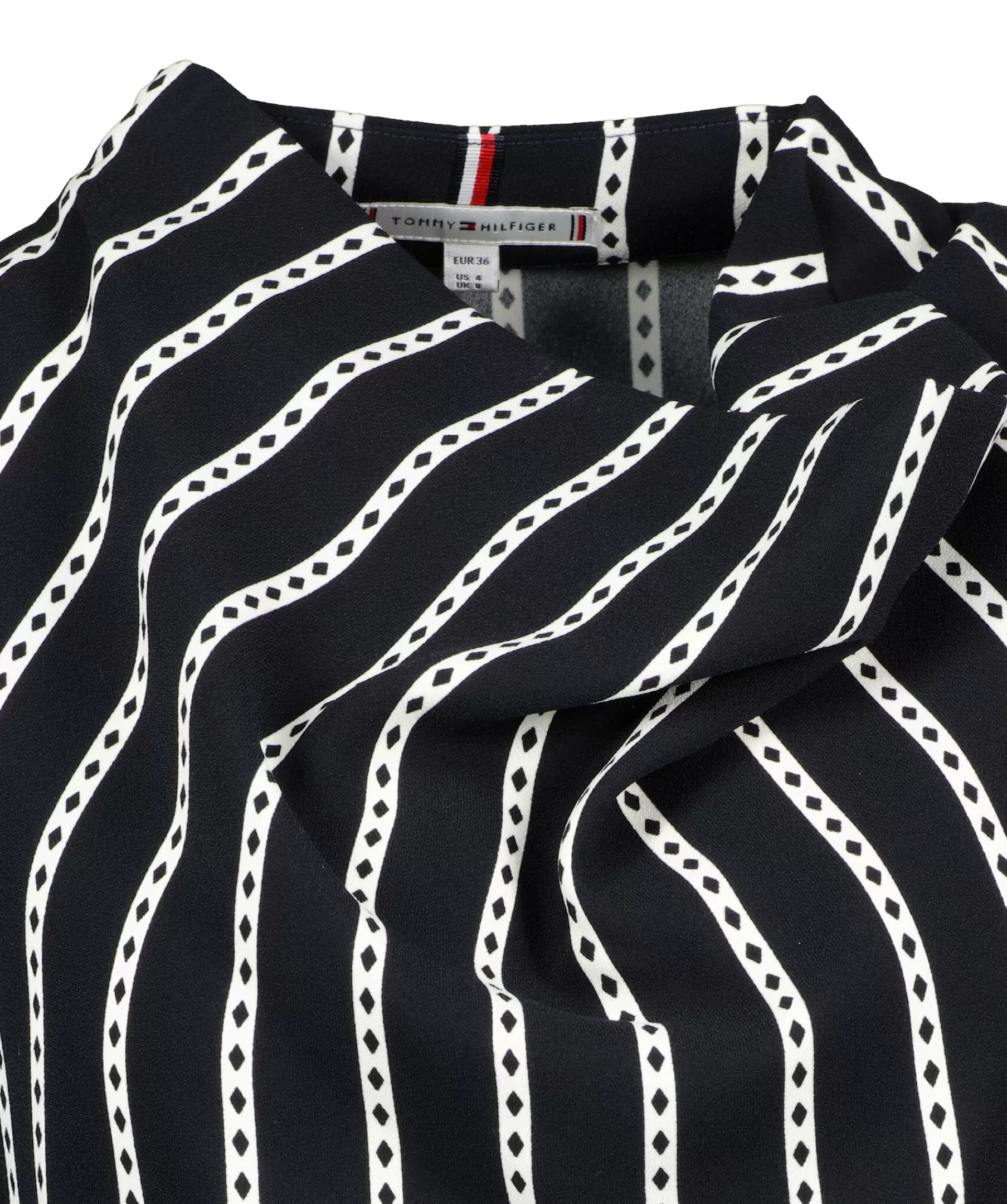 Tommy Hilfiger Blusar^Argyle Stripe Cowl Blouse