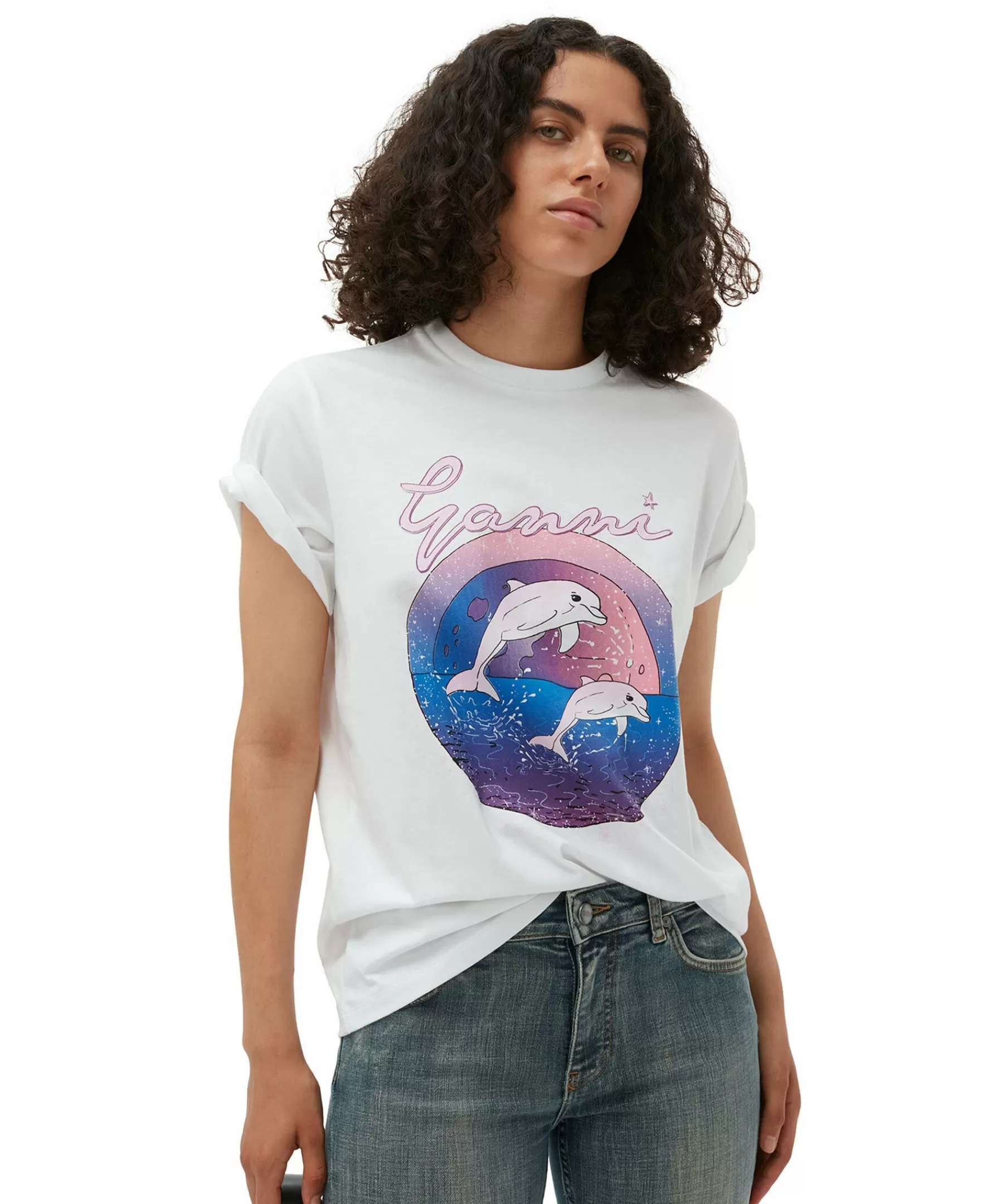 Ganni T-Shirts^Basic Jersey Dolphine Tee