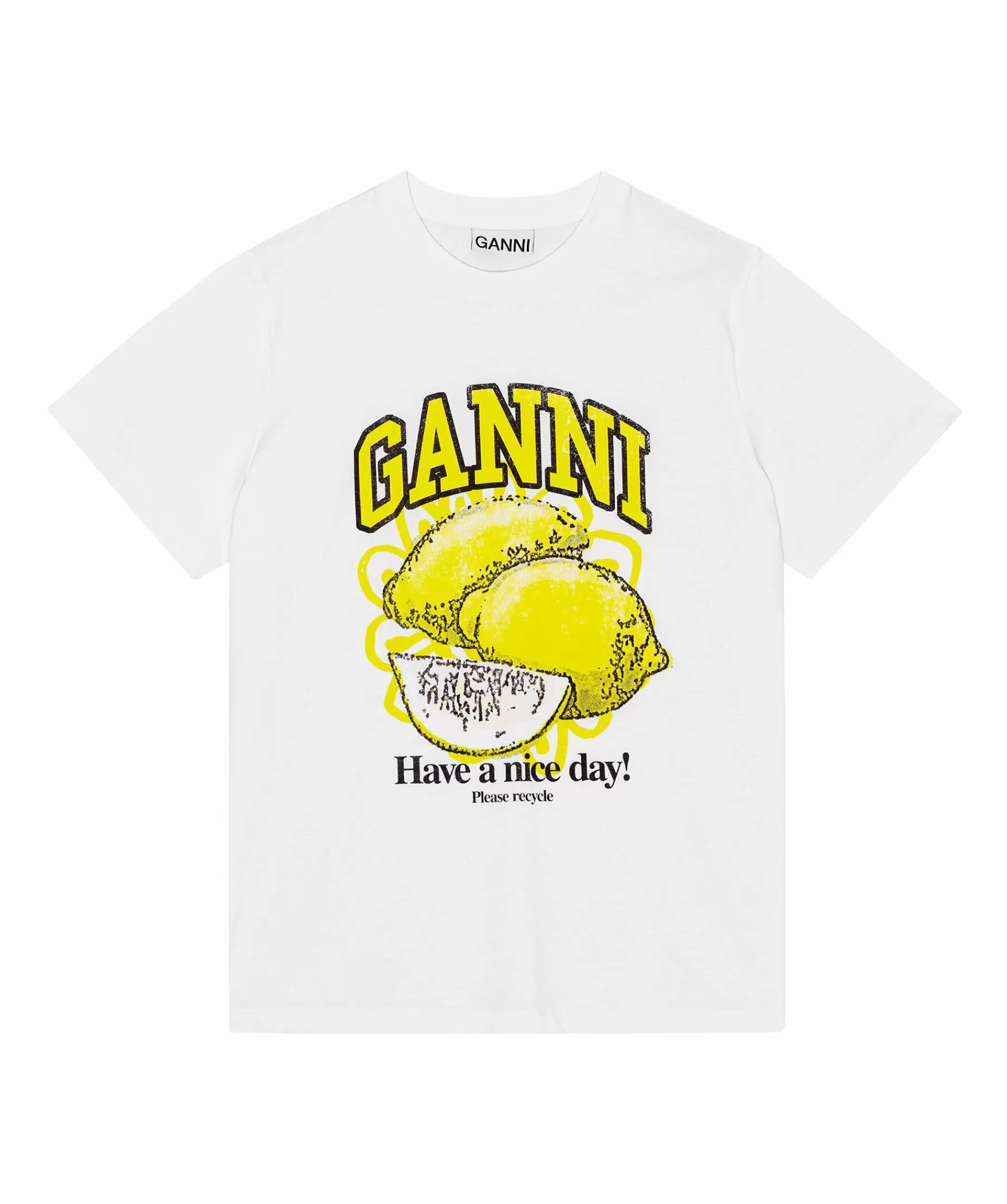 Ganni T-Shirts^Basic Jersey Lemon Tee