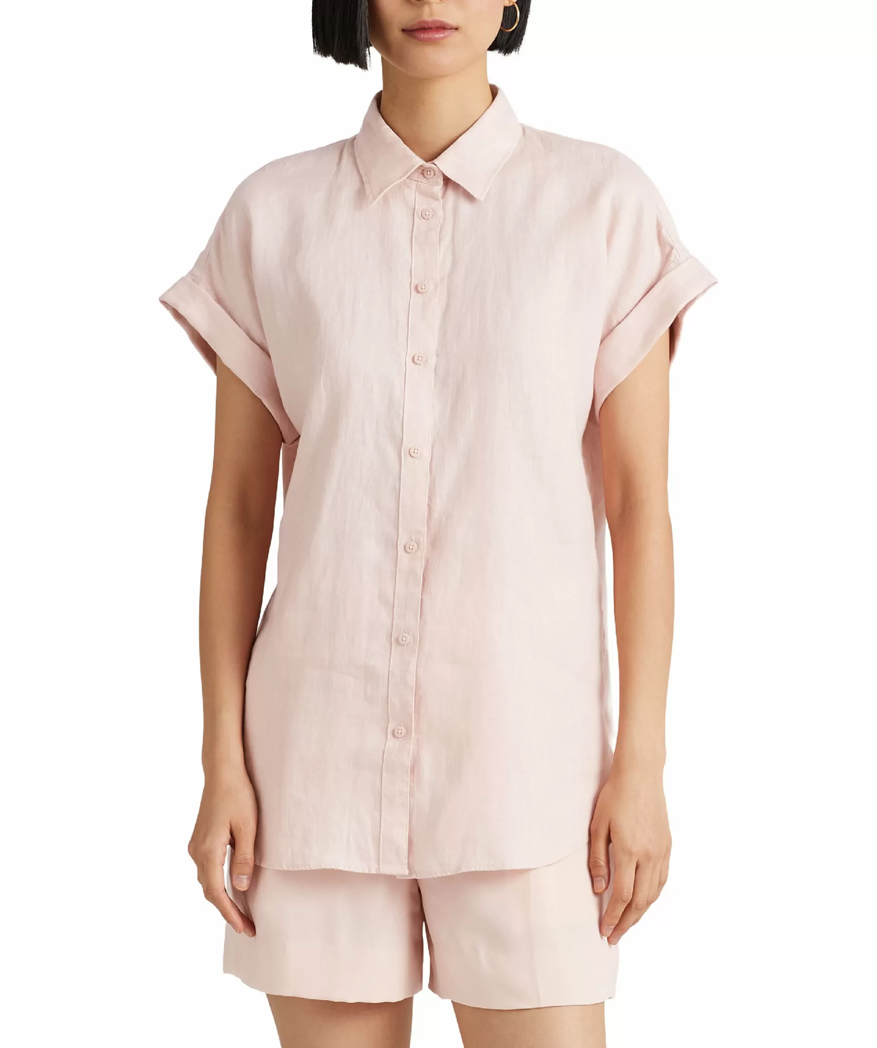 Lauren Ralph Lauren Skjortor^Broono Ss Linen Shirt