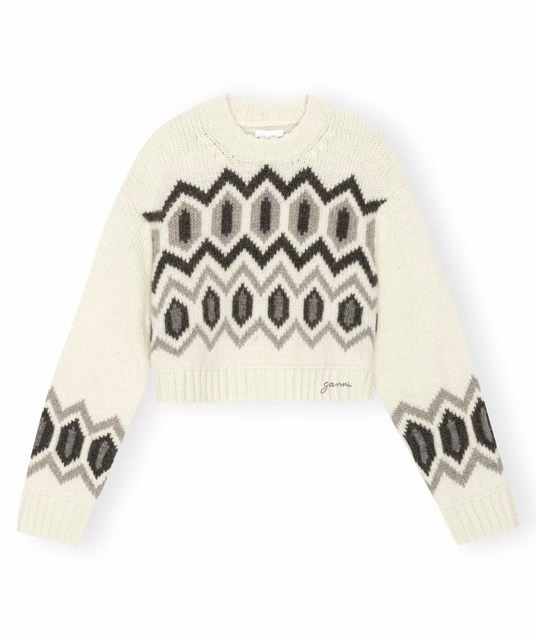 Ganni Tröjor & Hoodies^Chunky Graphic Wool Knit