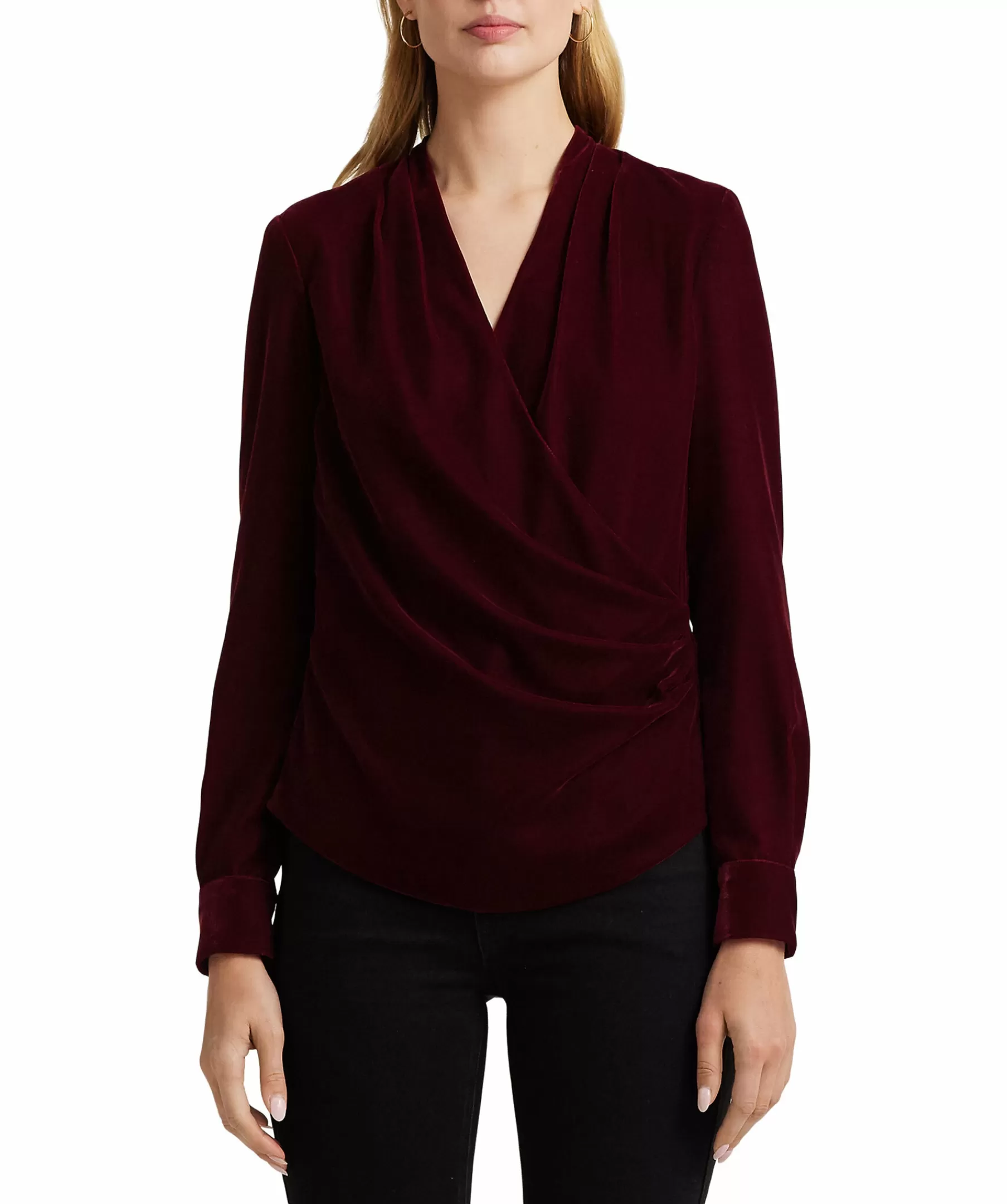 Lauren Ralph Lauren Blusar^Clifette Velvet Ls Top