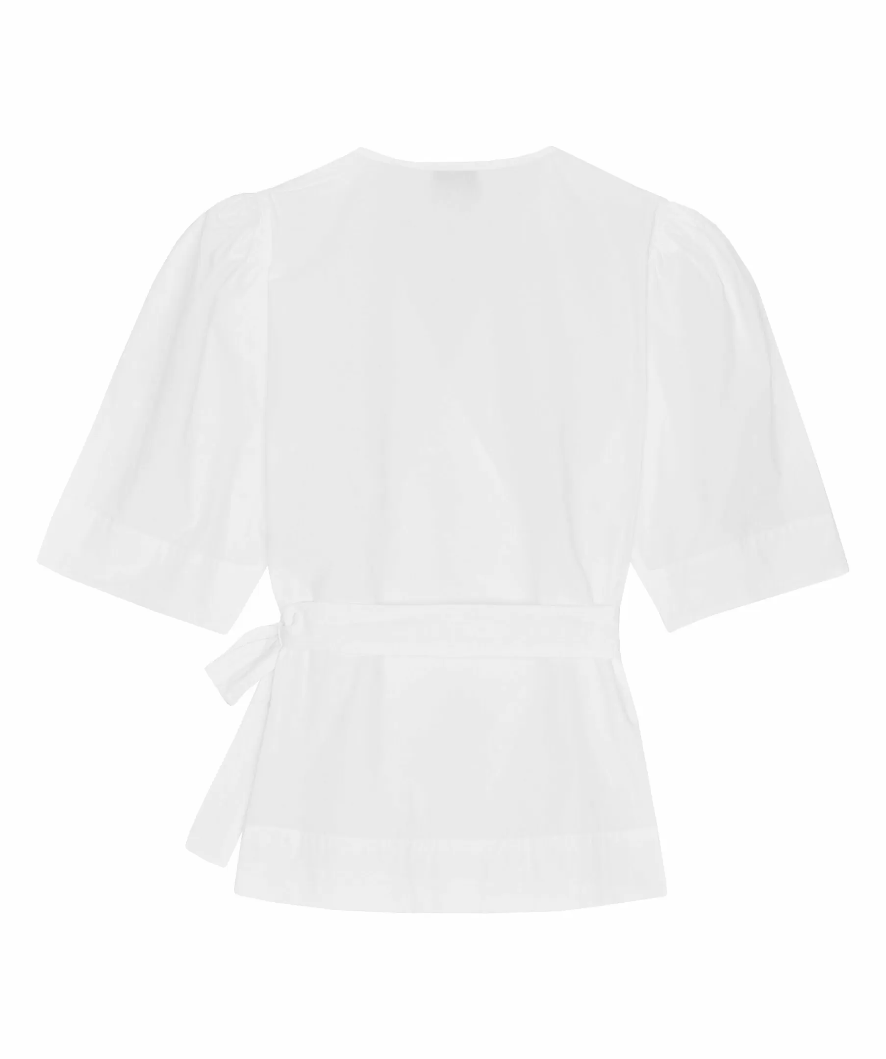 Ganni Blusar^Cotton Poplin Wrap Blouse