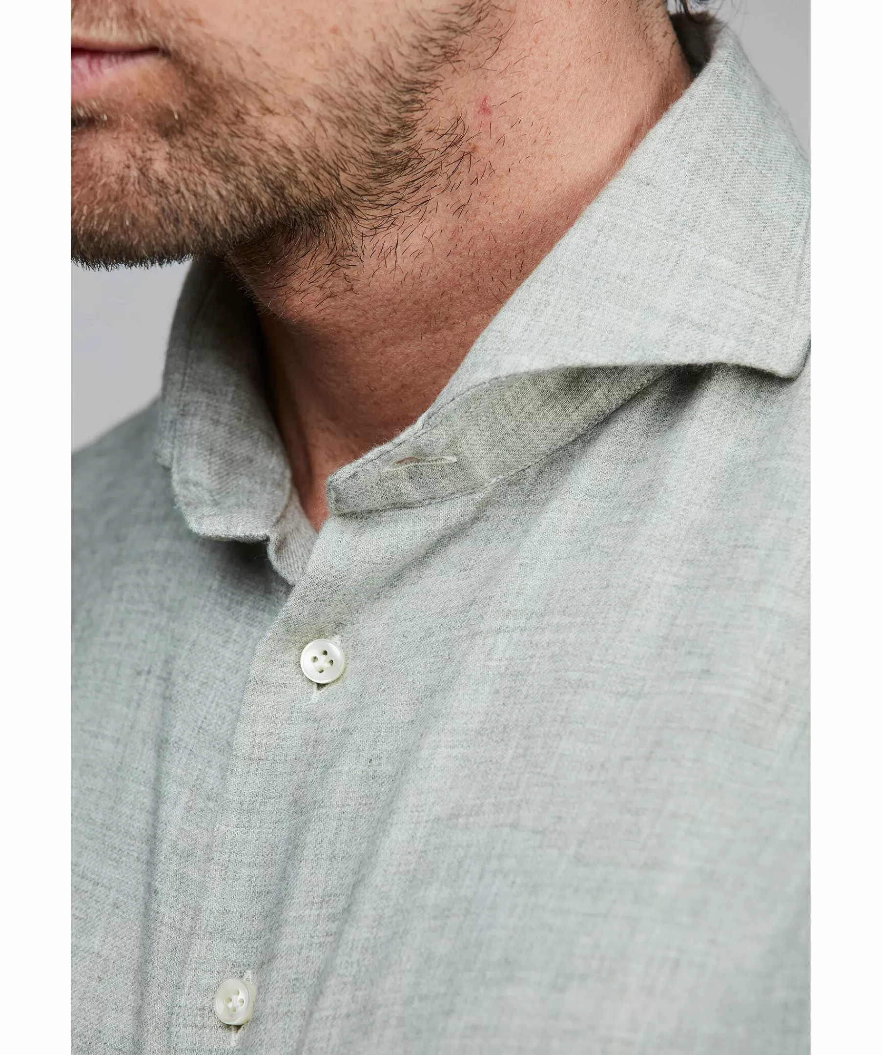 Hansen & Jacob Skjortor^Cotton/Wool Shirt