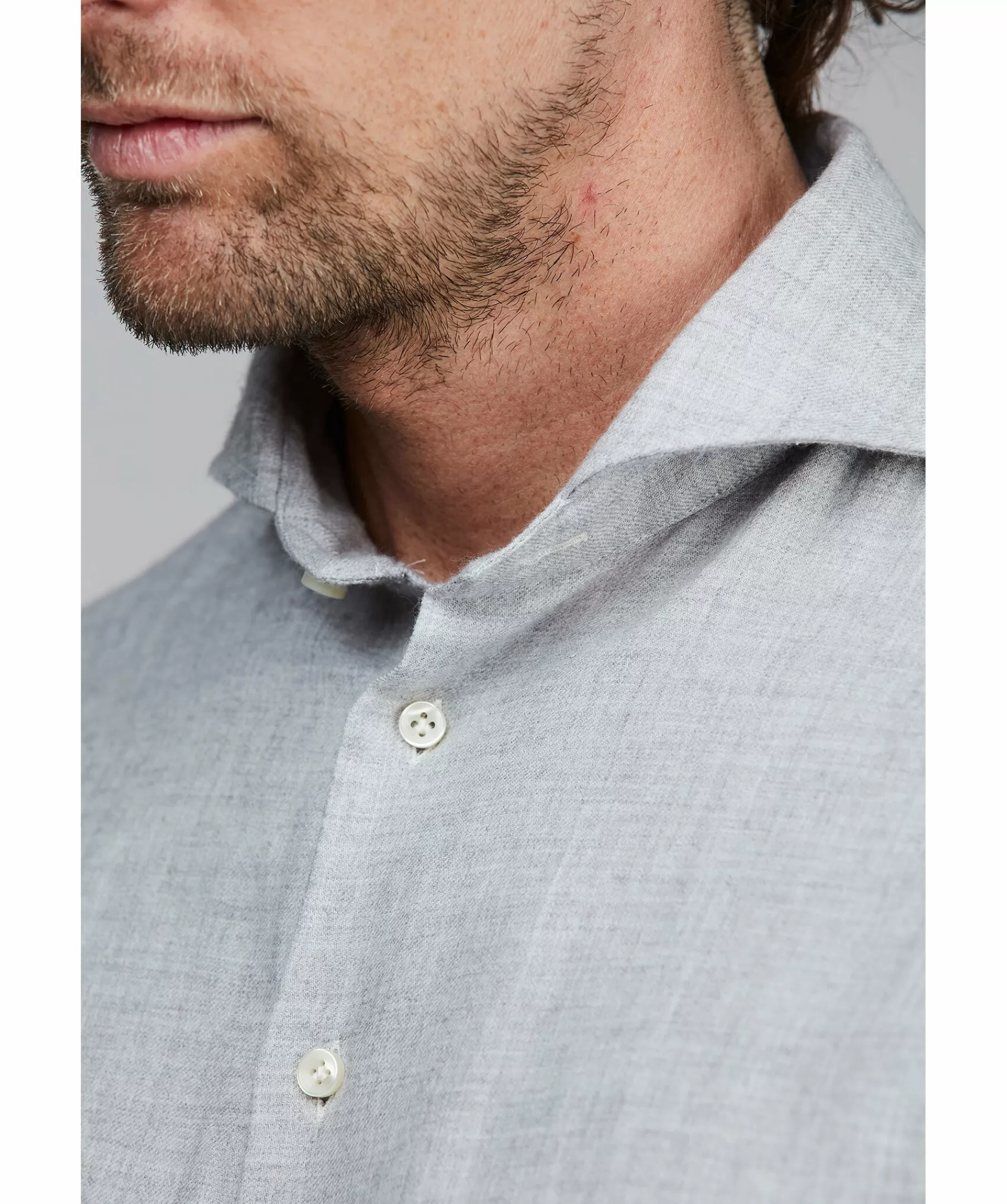 Hansen & Jacob Skjortor^Cotton/Wool Shirt