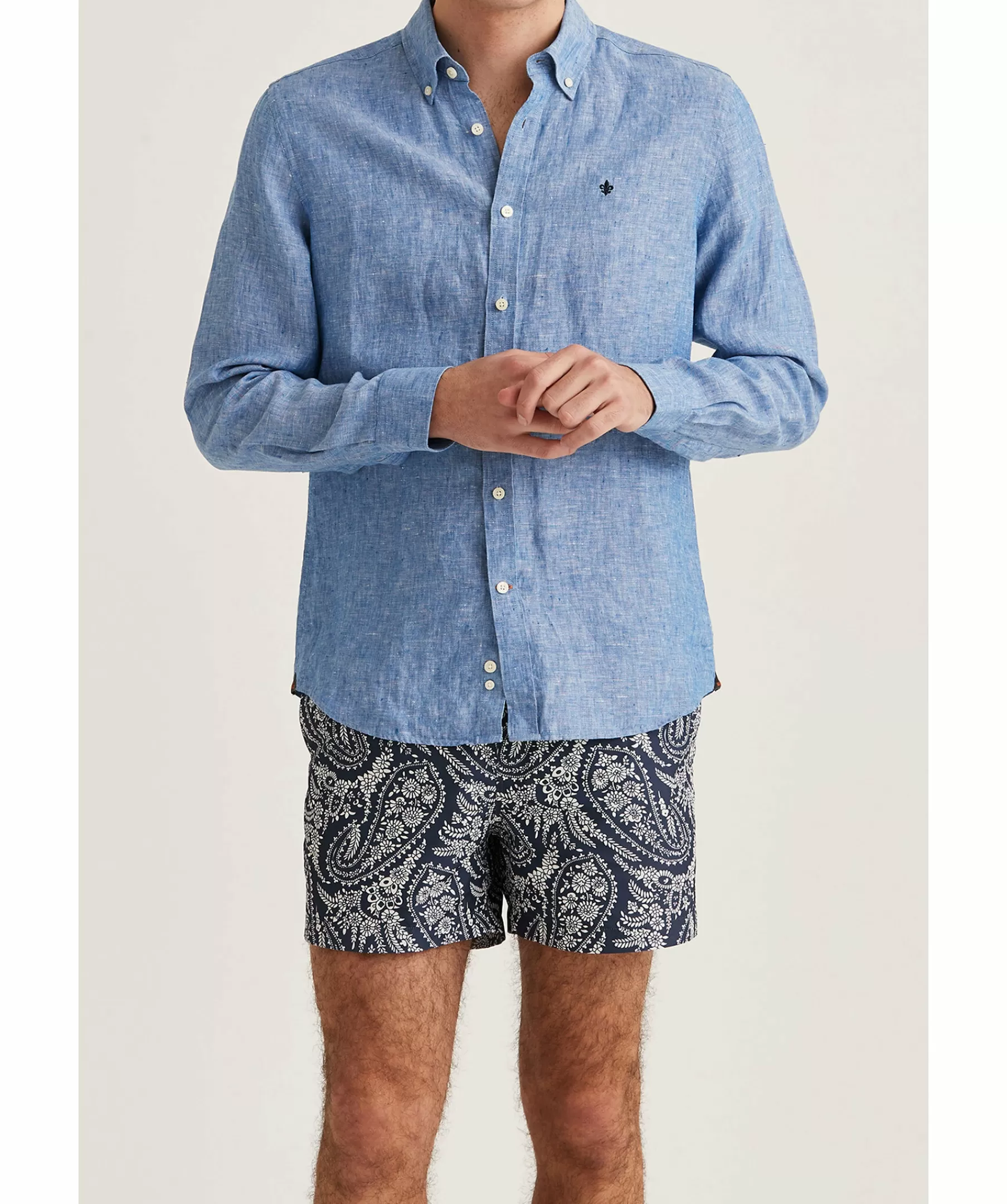 Morris Skjortor^Douglas Bd Linen Shirt