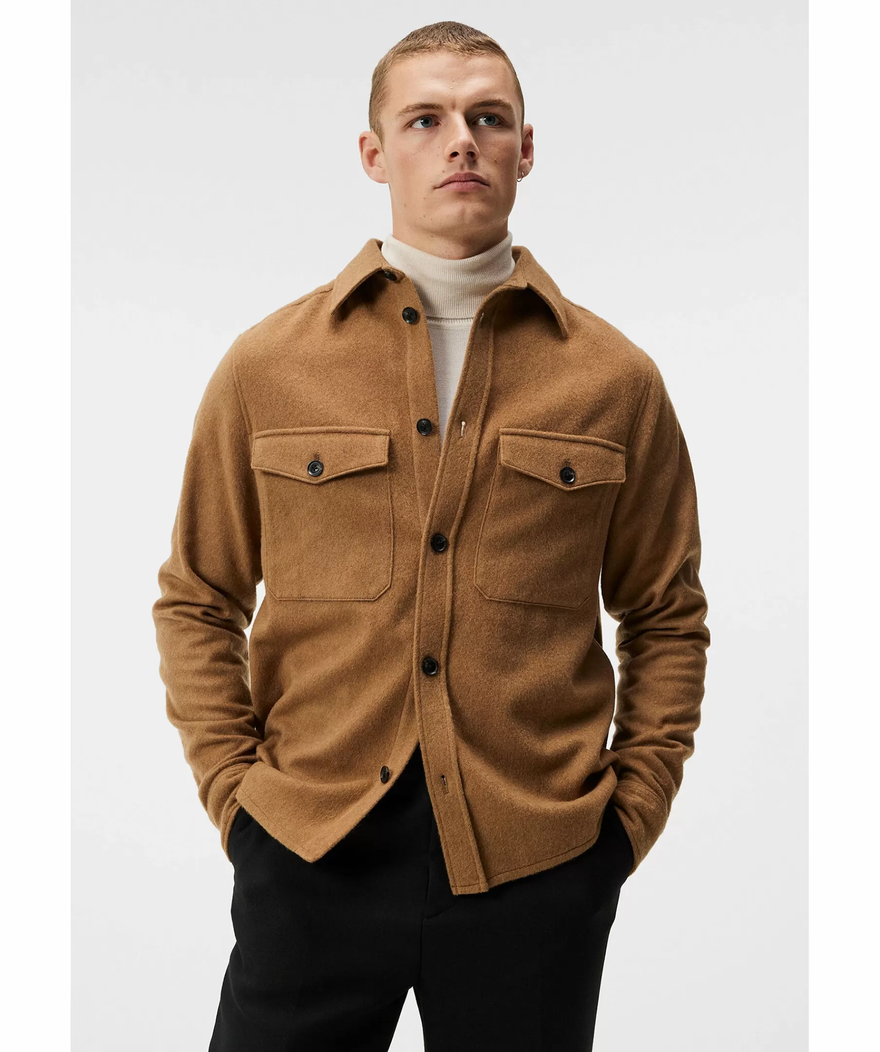 J Lindeberg Overshirts^Flat Wool Overshirt