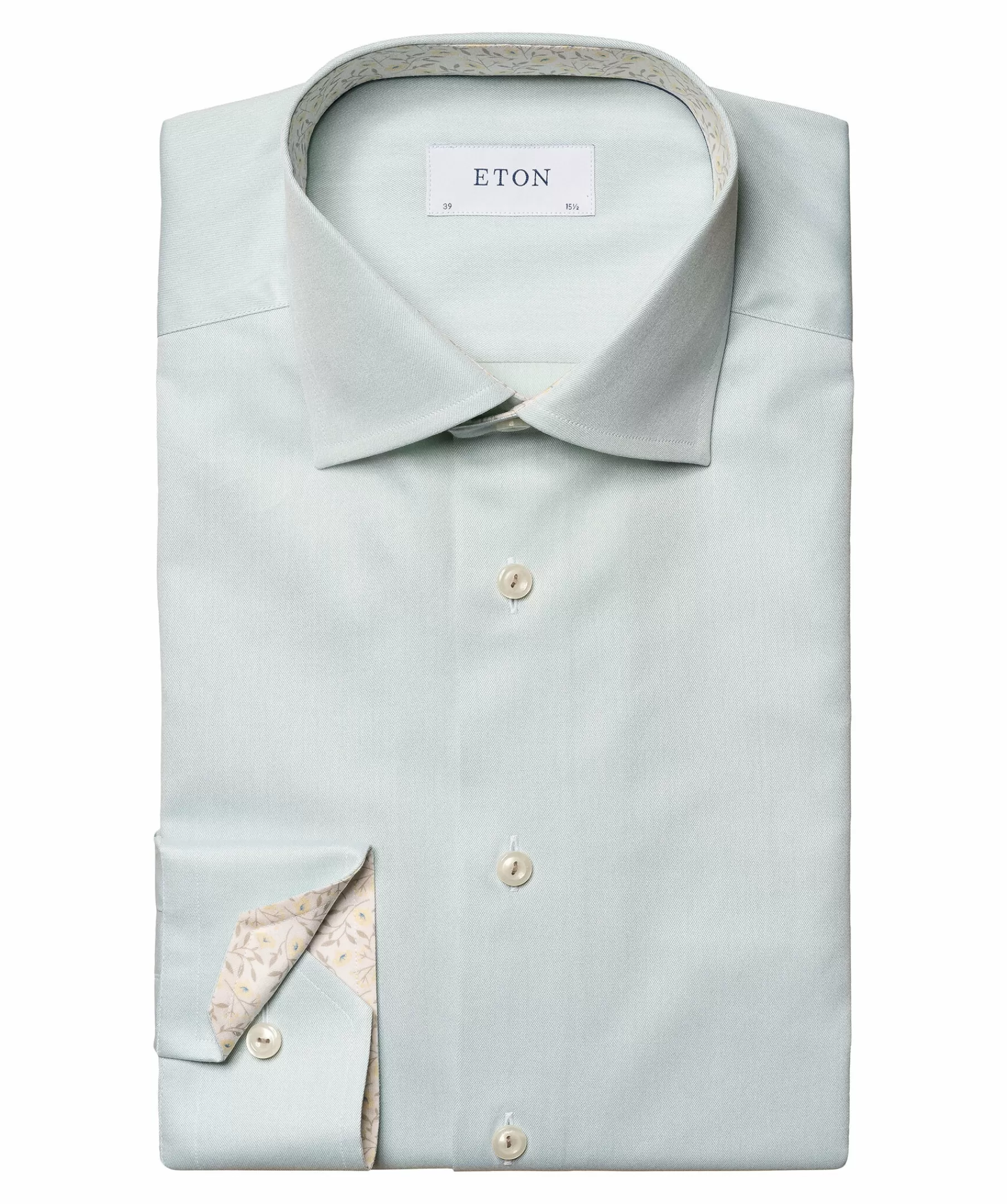 Eton Skjortor^Floral Effect Twill Slim