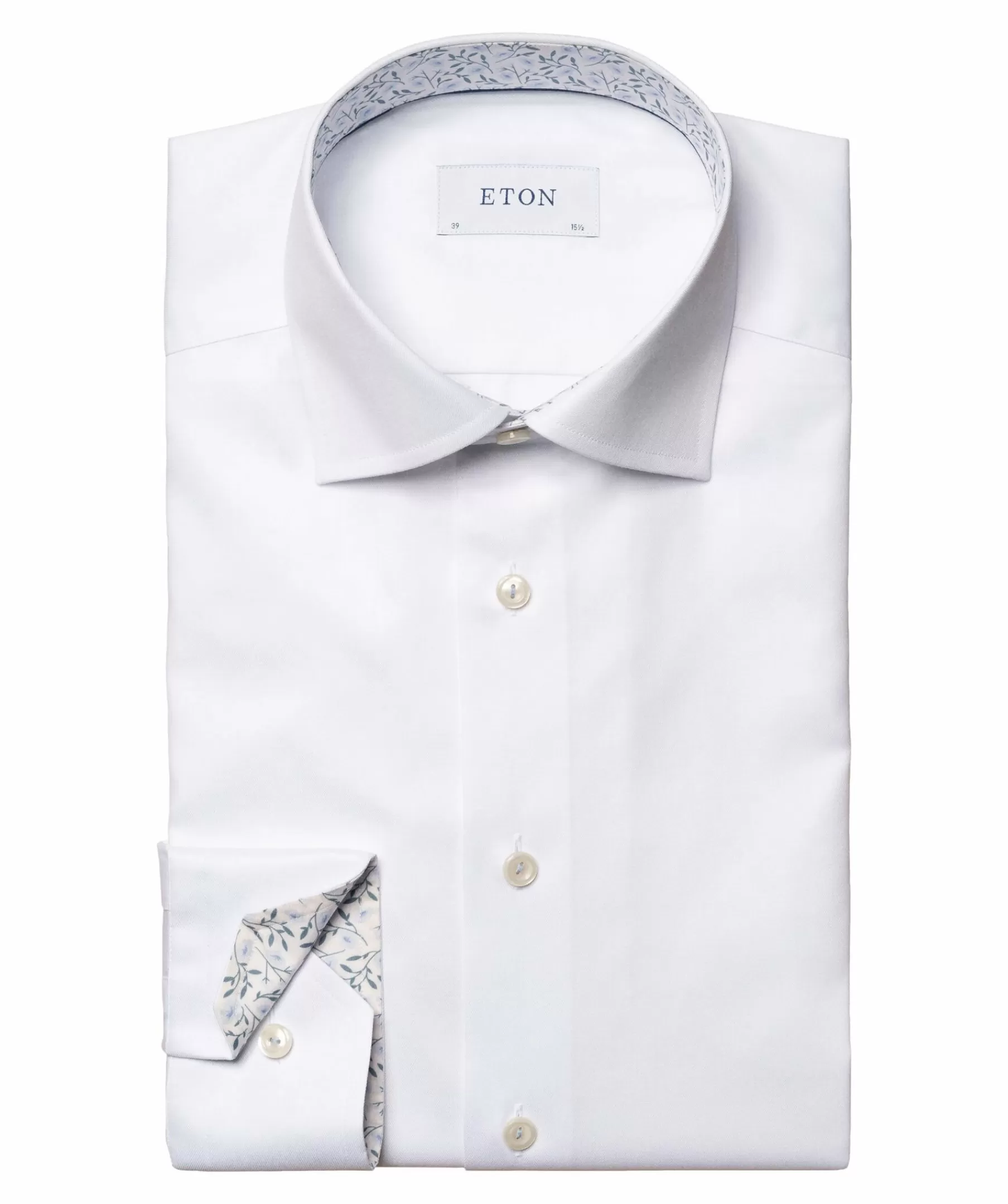 Eton Skjortor^Floral Effect Twill Slim