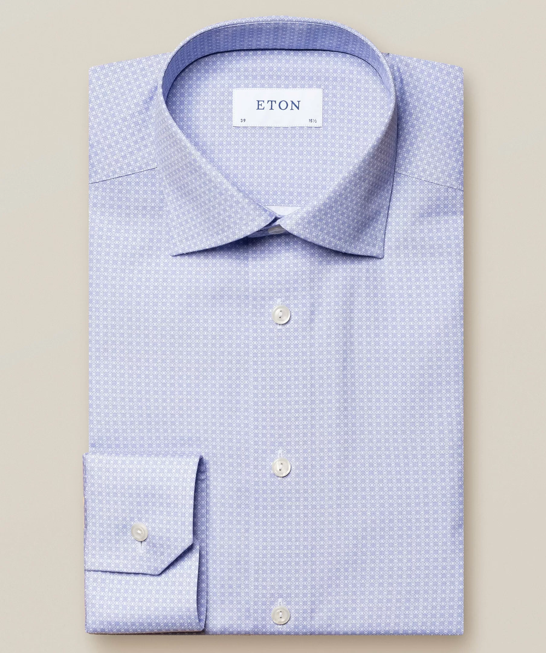 Eton Skjortor^Geometric Poplin Slim