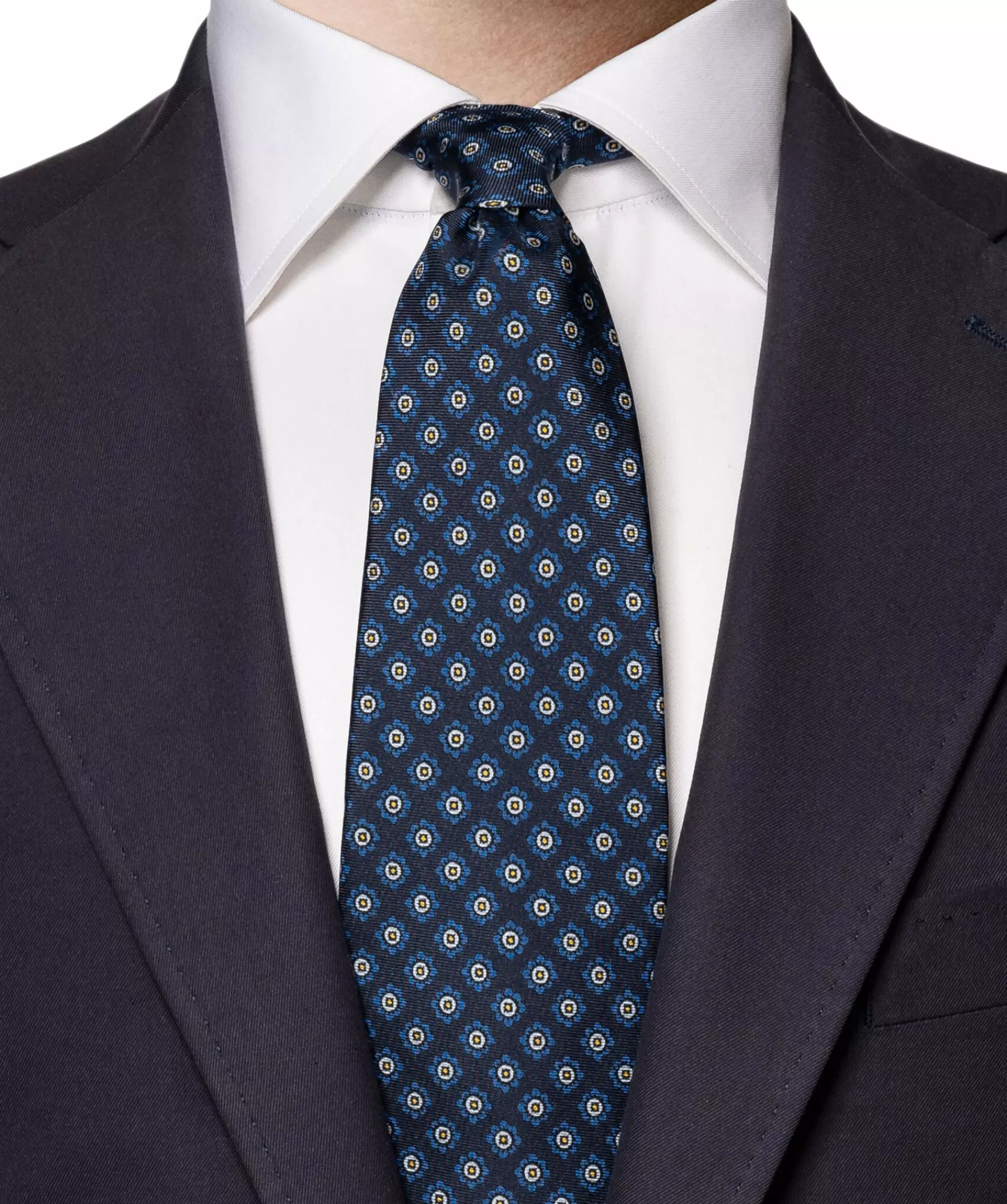 Eton Slipsar^Geometric Silk Tie