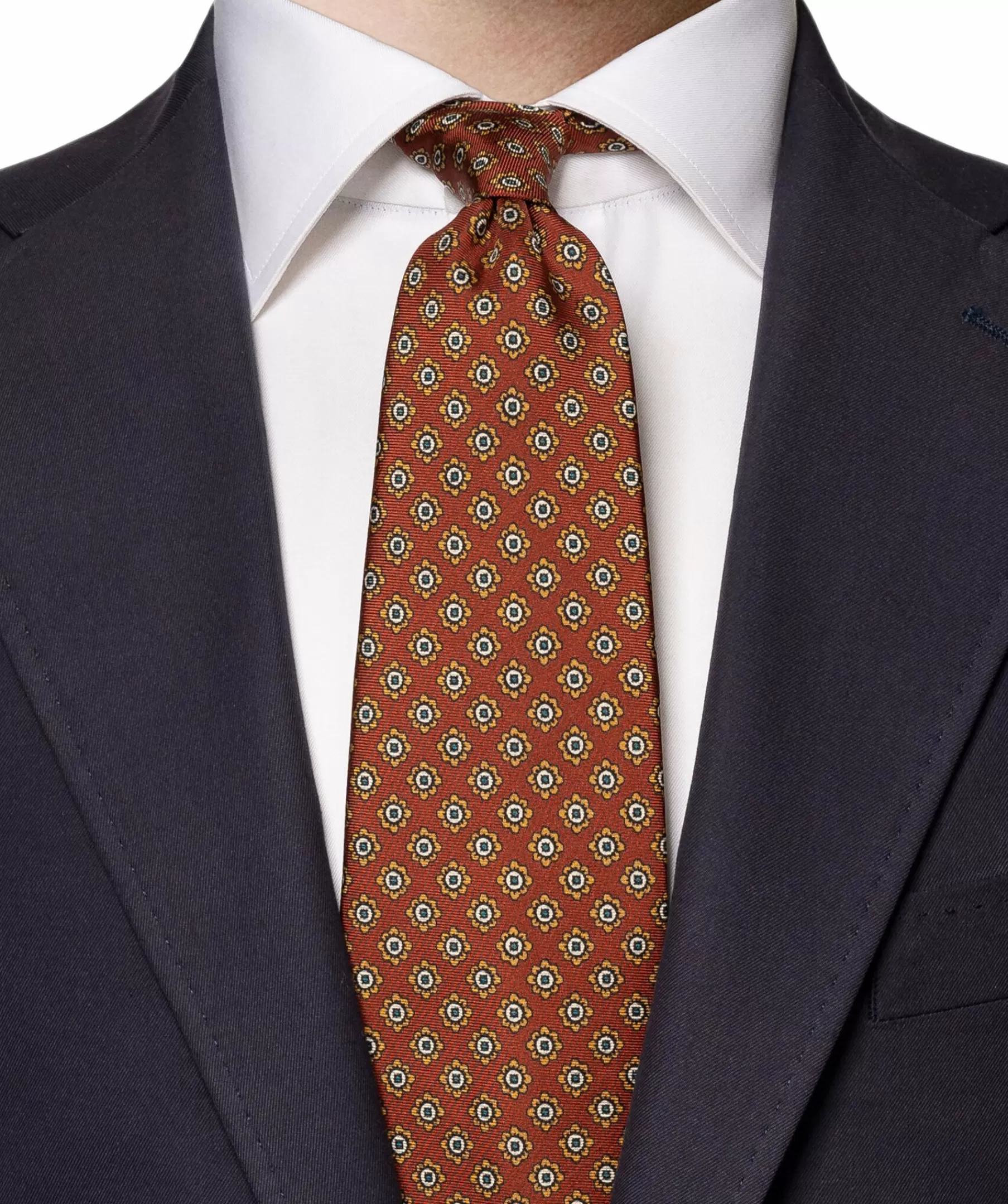 Eton Slipsar^Geometric Silk Tie