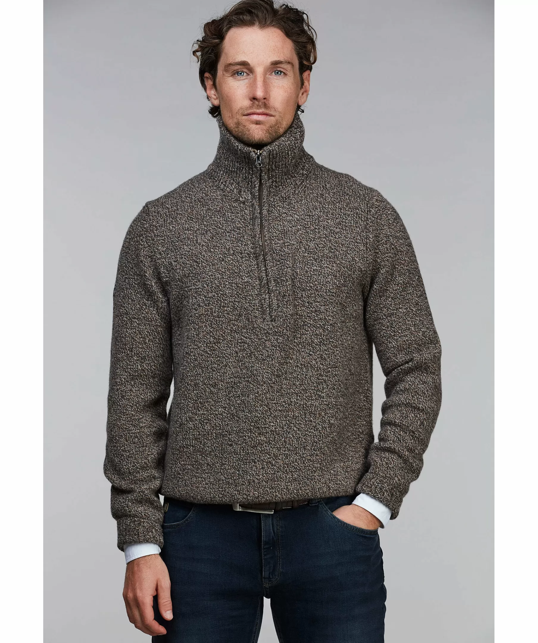 Hansen & Jacob Tröjor & Hoodies^Halfzip Mouline Knit