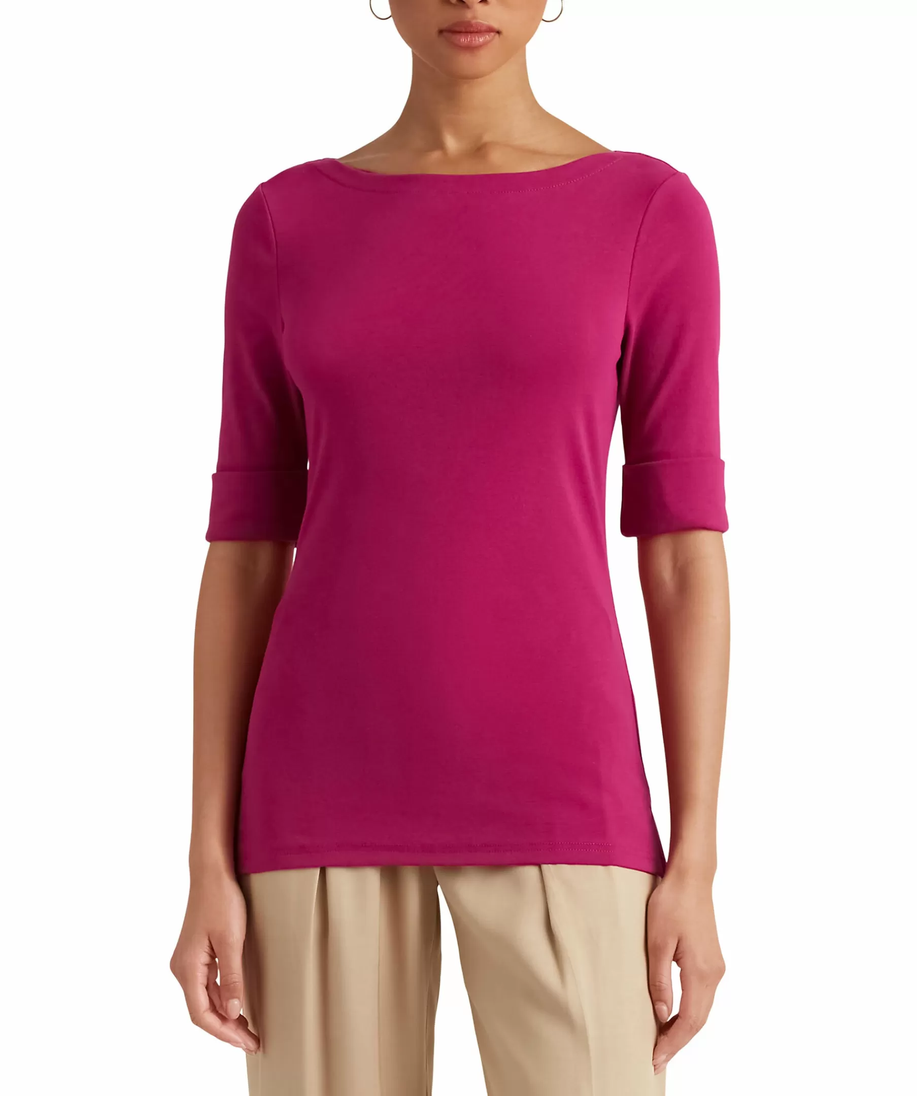 Lauren Ralph Lauren Toppar^Judy Elbow Ss Top