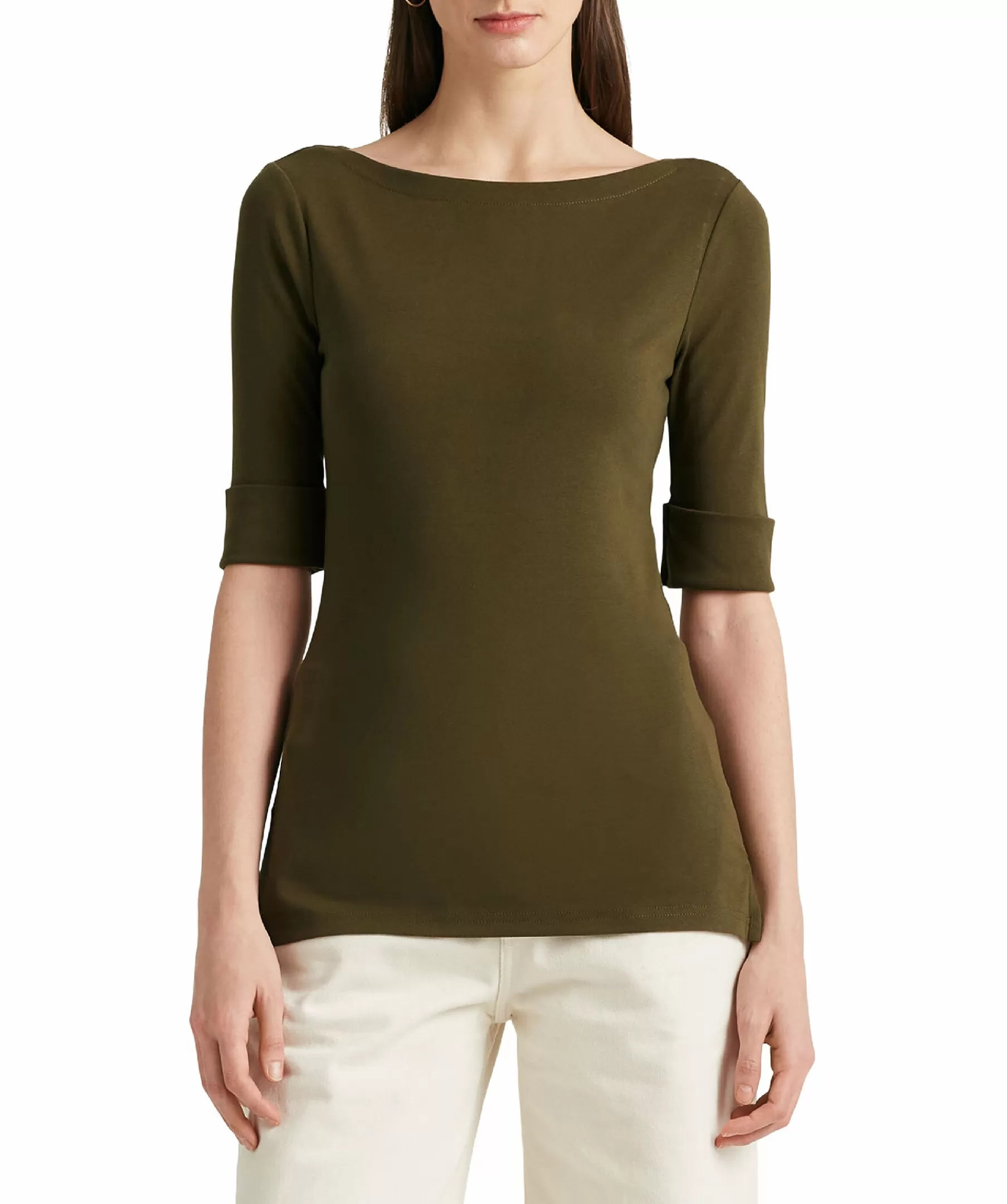 Lauren Ralph Lauren Toppar^Judy Elbow Ss Top