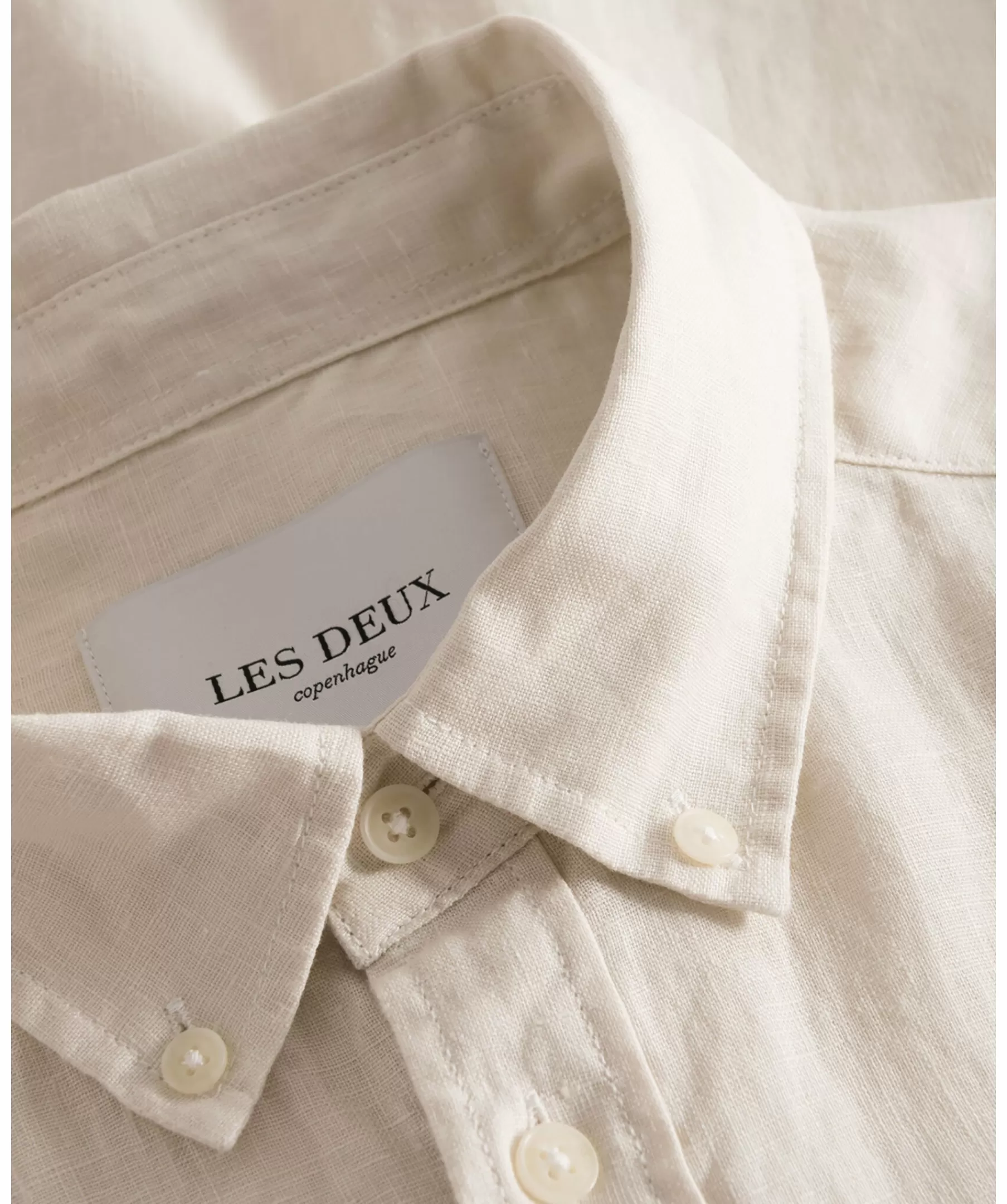 Les Deux Skjortor^Kristian Linen B.D Shirt