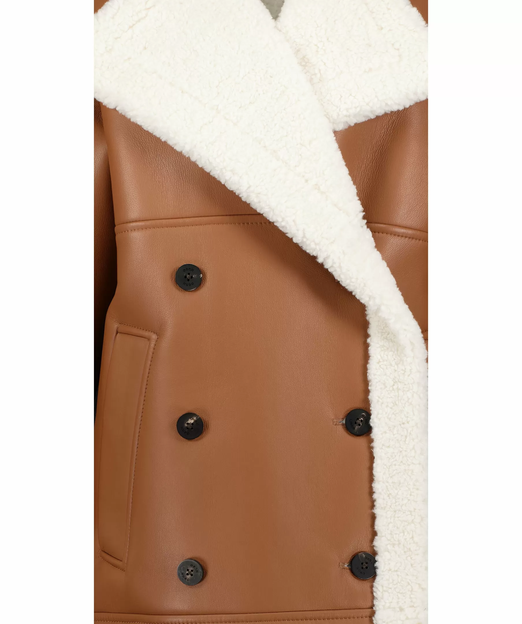 HUGO Kappor^Mafalu Faux Sherpa Coat