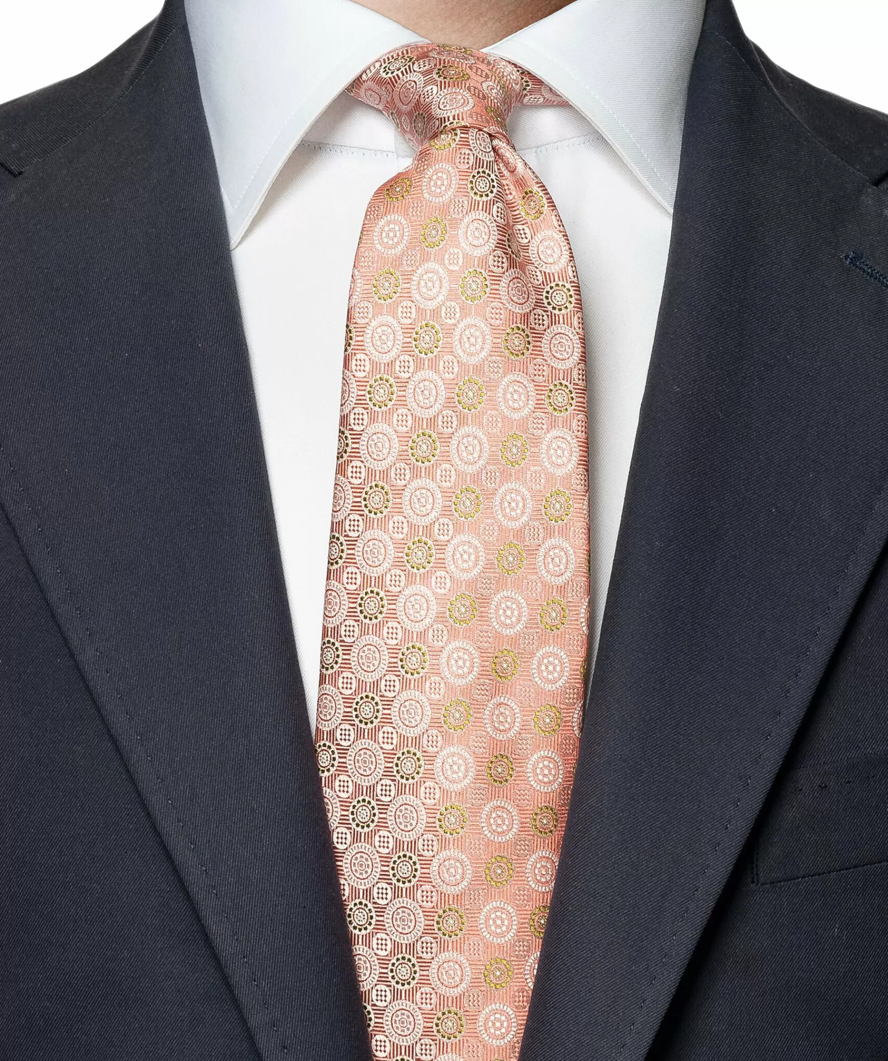 Eton Slipsar^Medallion Print Silk Tie