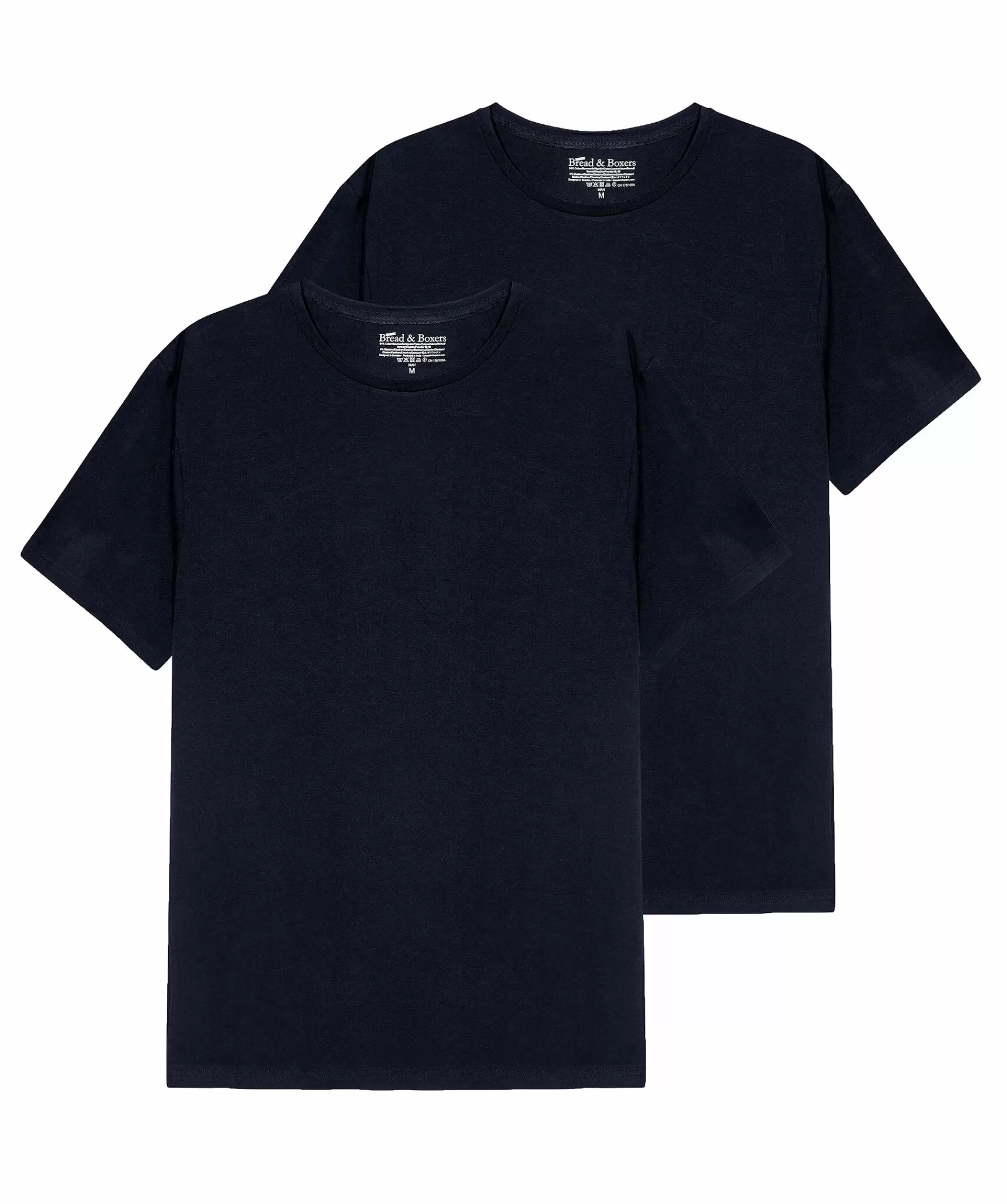 Bread&Boxers T-Shirts^Mens 2 Pack Crew Neck