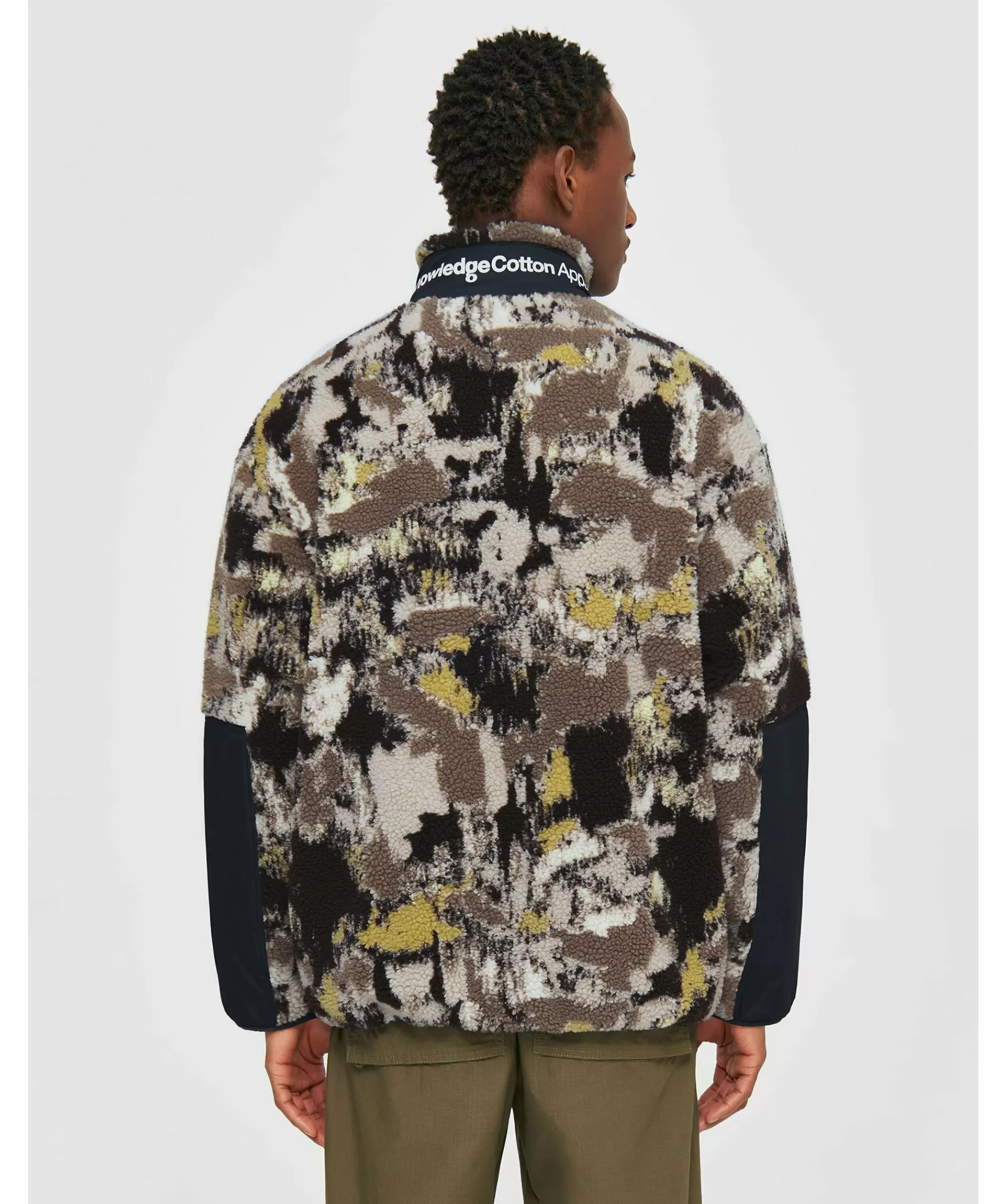 Knowledge cotton Jackor^Oversized Jaquard Sherpa