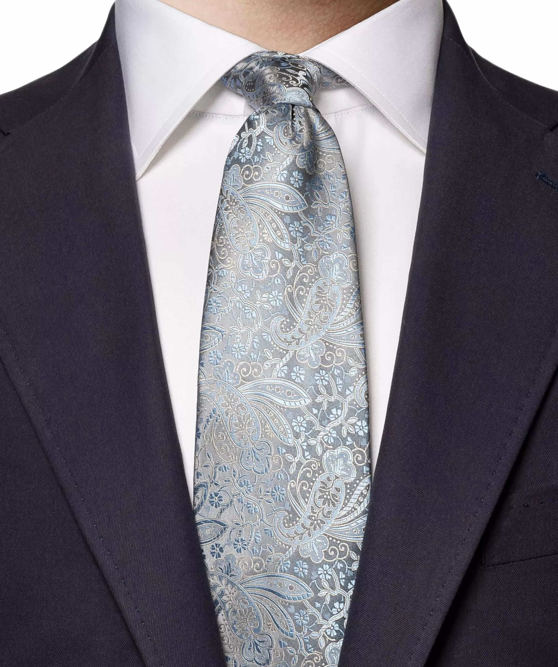 Eton Slipsar^Paisley Silk Tie