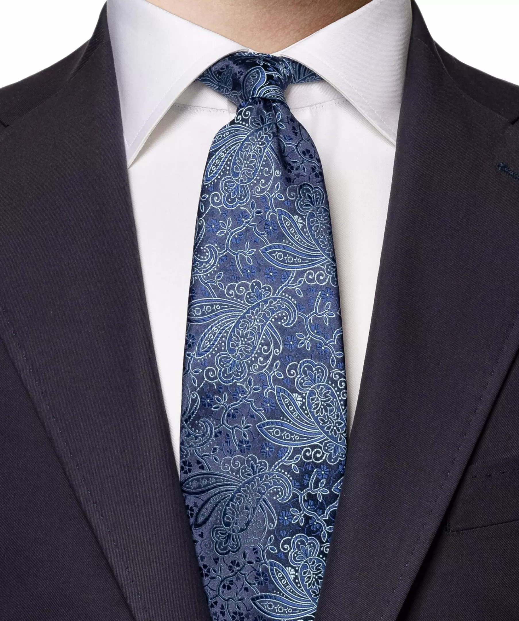 Eton Slipsar^Paisley Silk Tie