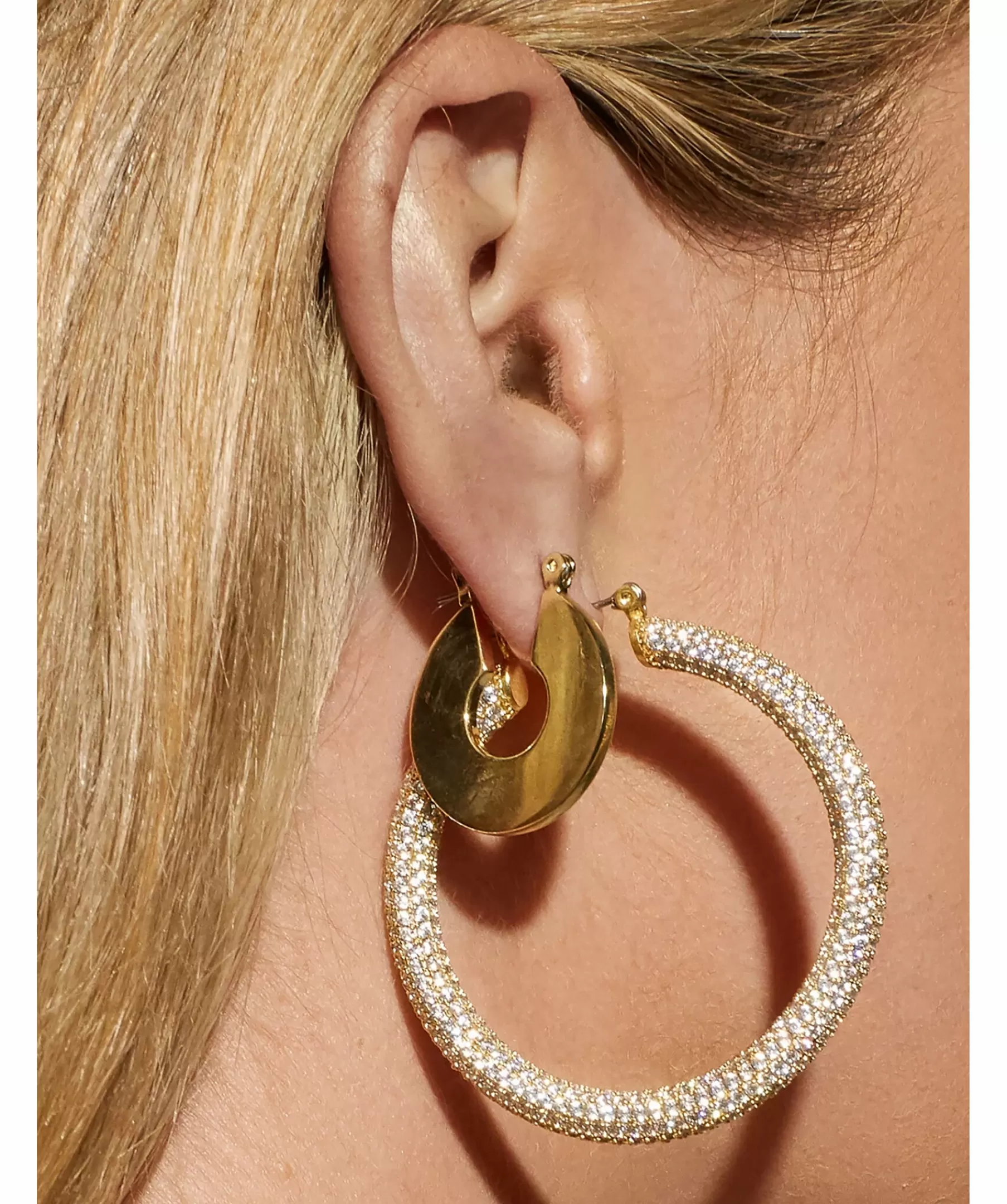 Luv Aj Smycken^Pave Amalfi Hoops Earring