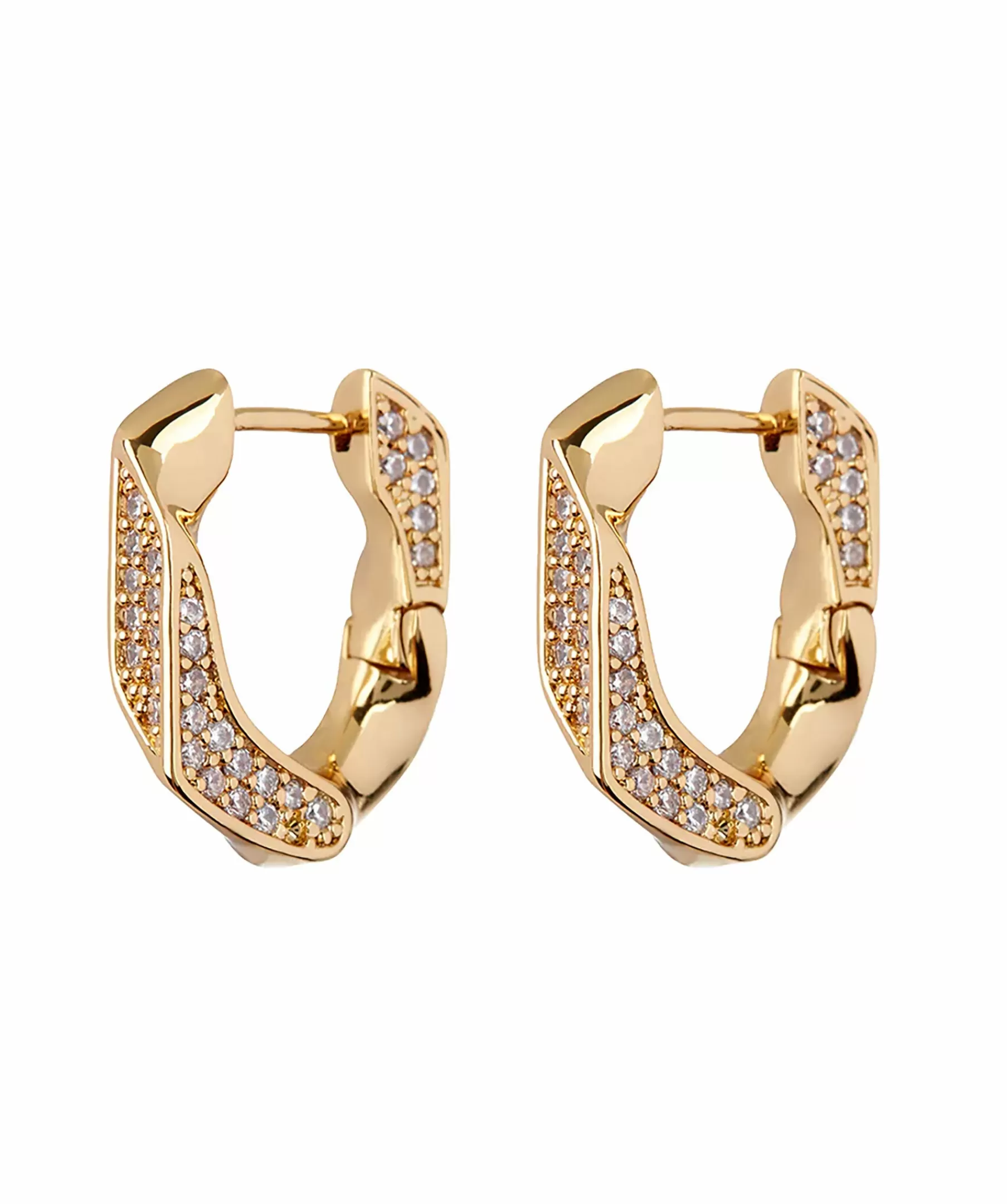 Luv Aj Smycken^Pave Cuban Link Earring