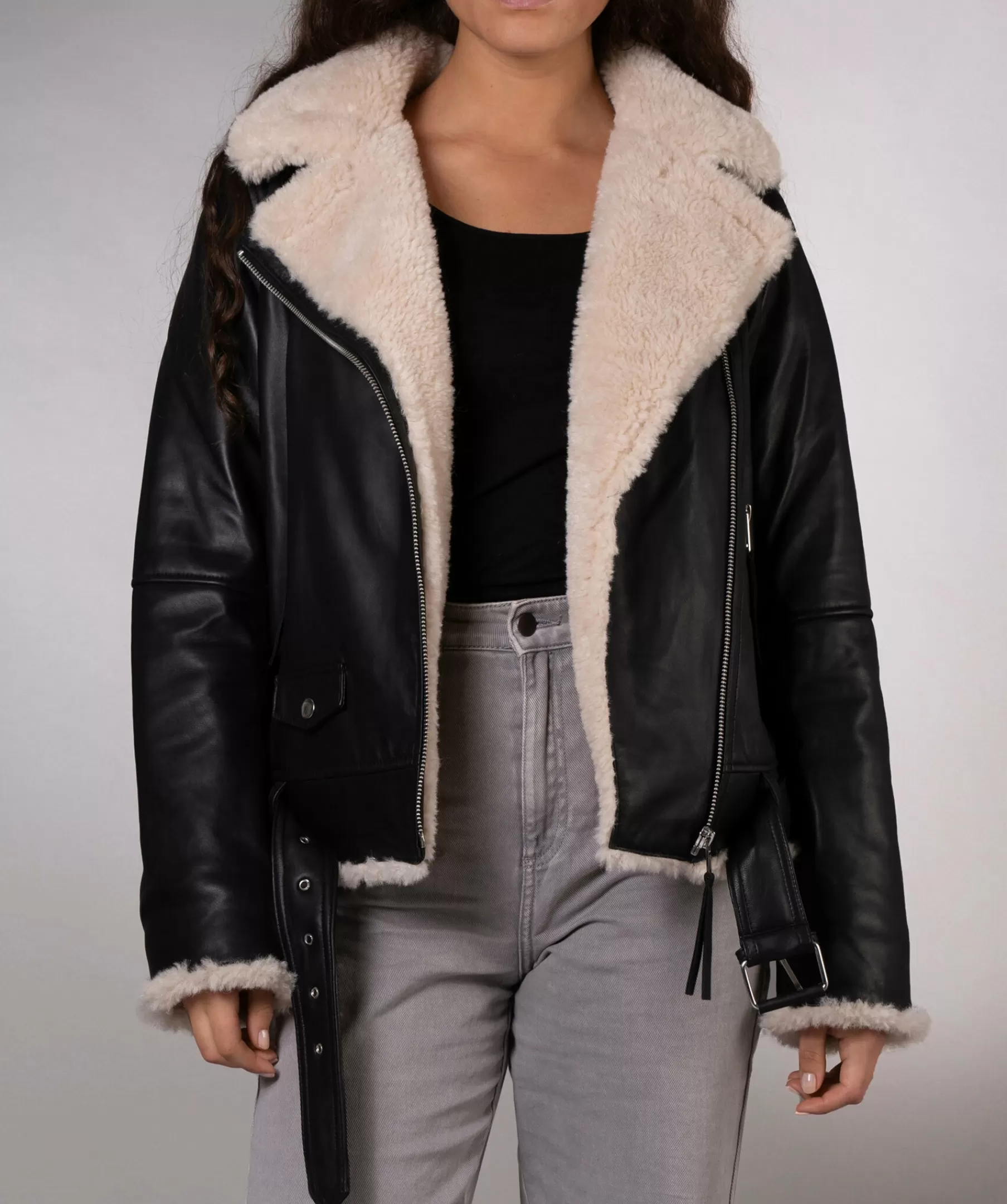 Jofama Jackor^Shearling Leather Biker