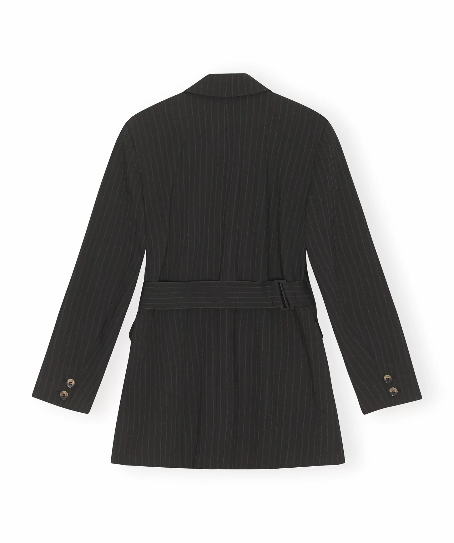 Ganni Kavajer^Stretch Pinstripe Blazer