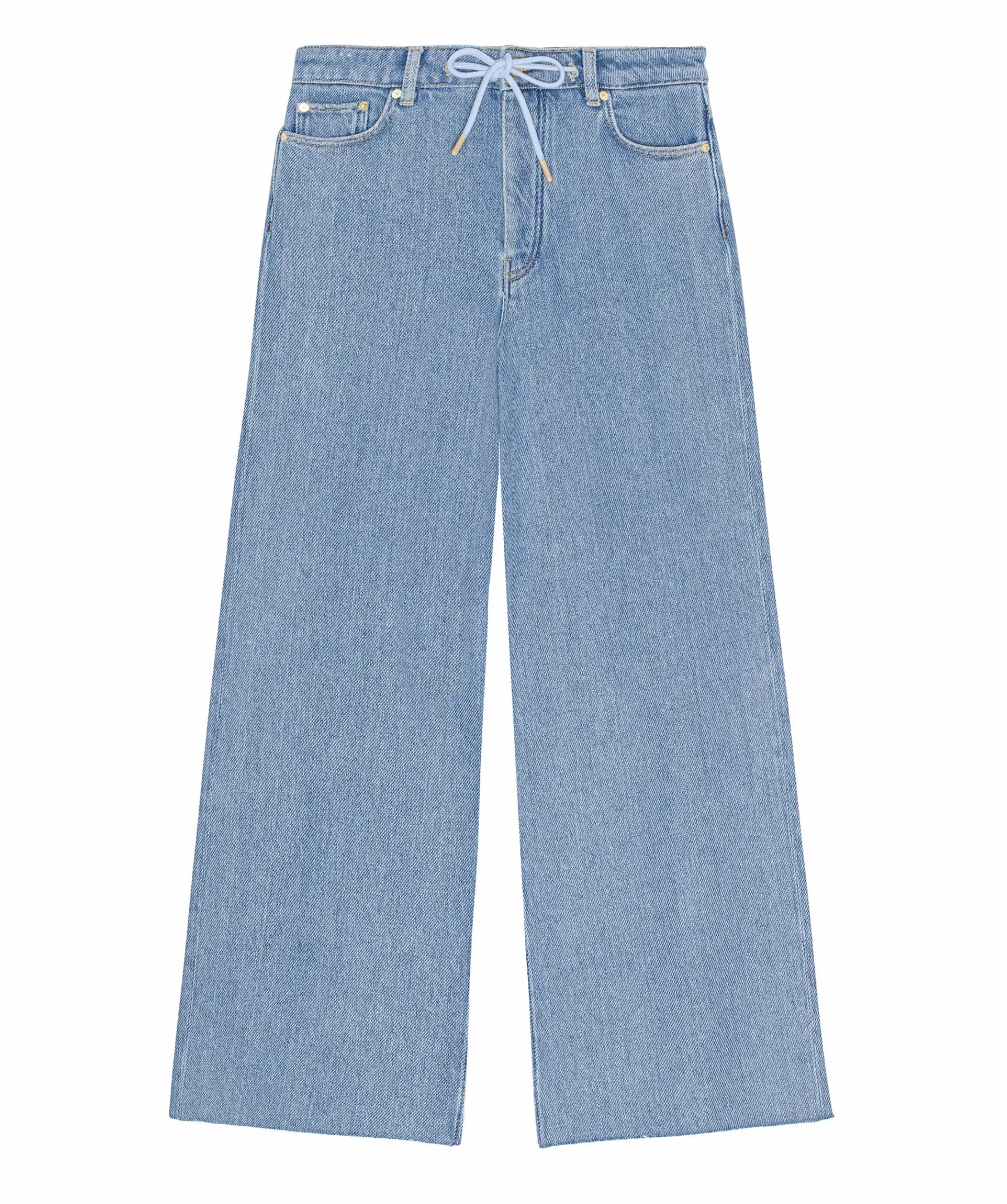 Ganni Byxor^Wide Drawstring Jeans