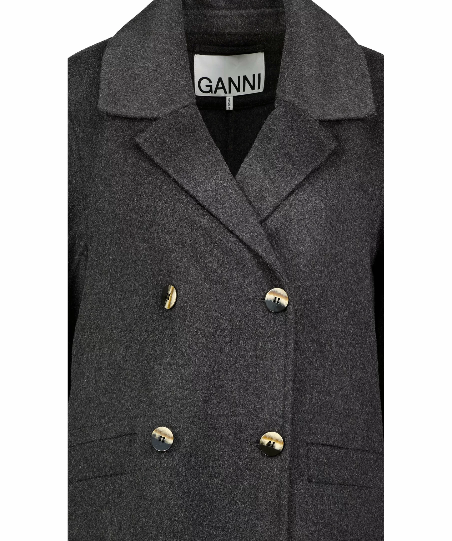 Ganni Kappor^Wool Midi Coat